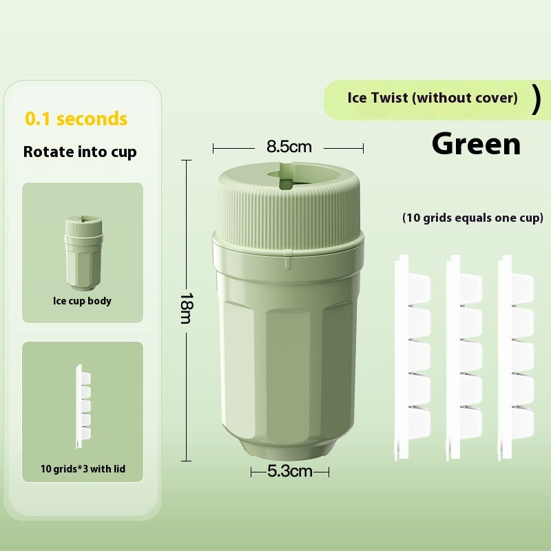 Twisting Ice Cup Rotating Release Ice Cube Trays Kitchen DealSniper.net Green