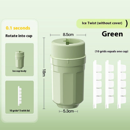 Twisting Ice Cup Rotating Release Ice Cube Trays Kitchen DealSniper.net Green