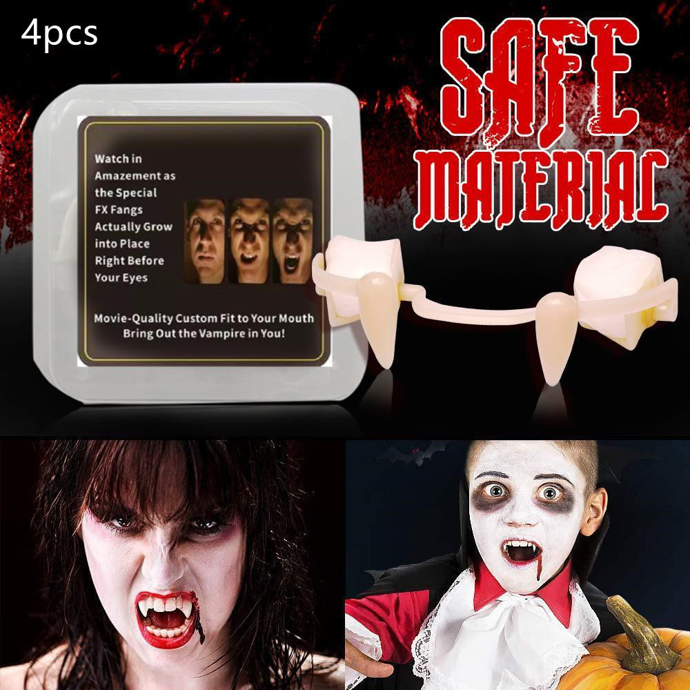 Halloween Vampire Teeth Retractable Fangs Masquerade Party Horror Deals DealSniper.net