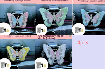 Moving Embroidery Butterfly Center Console Air Outlet