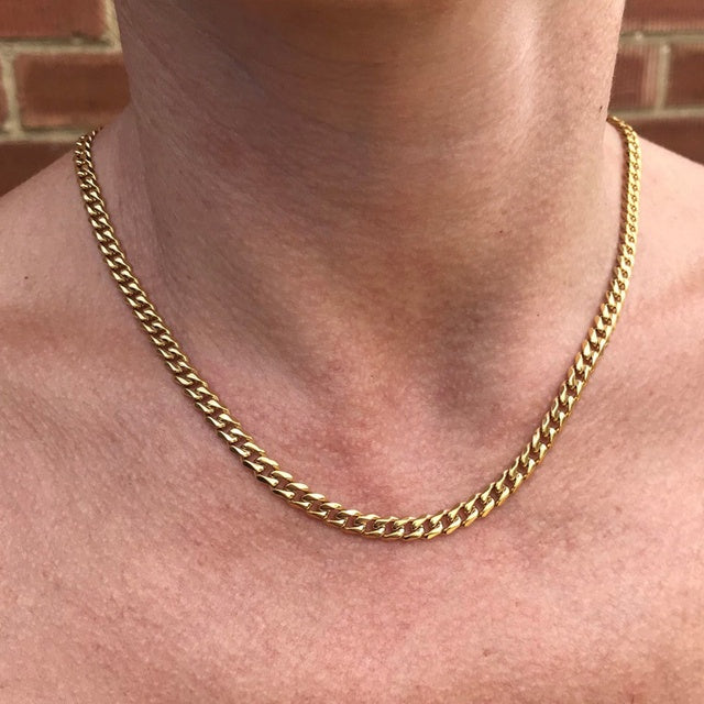 Temperament Fashion Cube Rope Chain Men Necklace Jewelry Gym From House Gold 18inch
