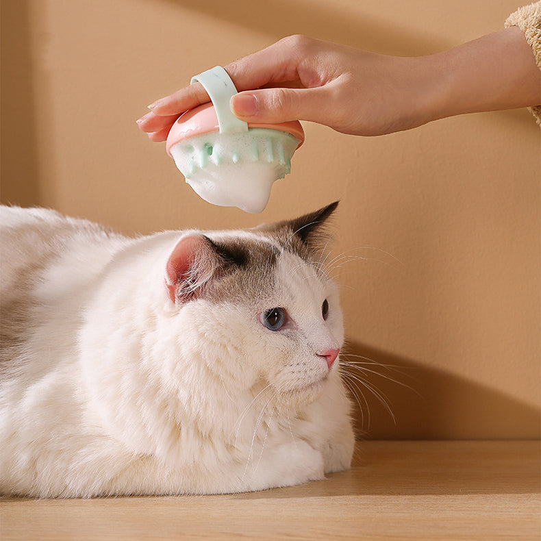 Pet Silicone Bath Massage Scrub Bath Brush Pets Gym From House