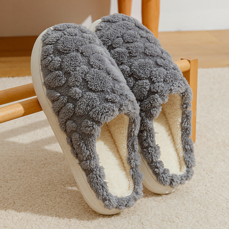 Home Fuzzy Slipper Unisex Cartoon Winter Plush Slipper Women dealsniper-net Gray 40to41