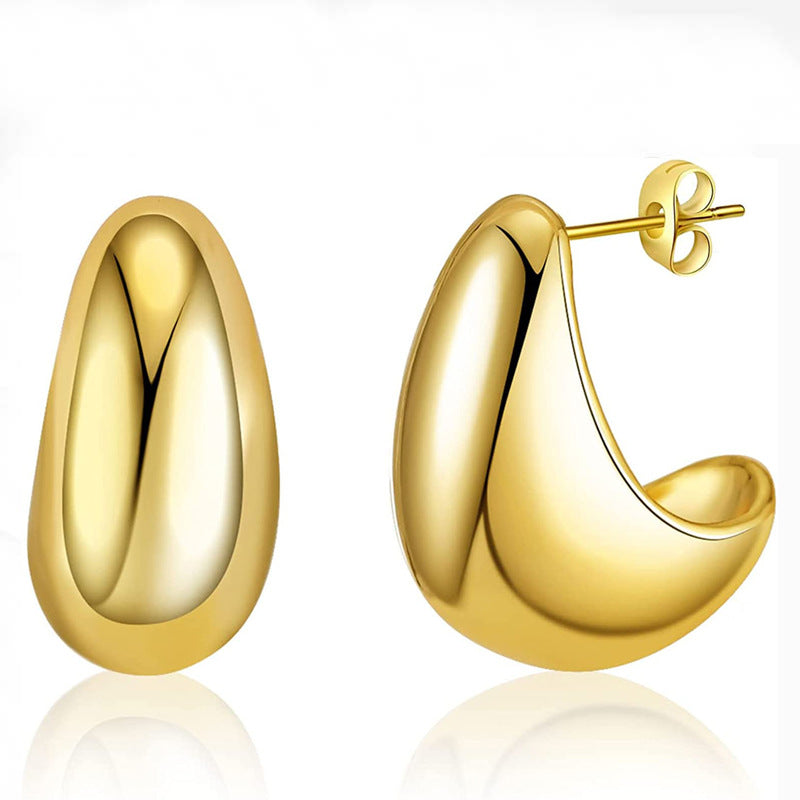 Metal Water Drop Earrings With A Sense Of Niche Luxury Jewelry Gym From House