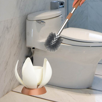 Soft Bristle Toilet Brush Holder Included Sturdy Easy Clean Home dealsniper-net