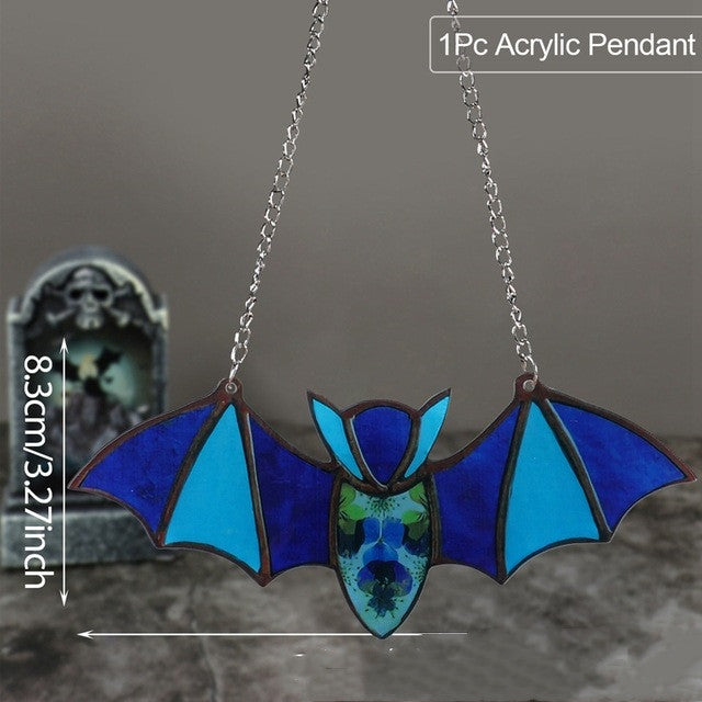 Halloween Decoration Hanging Acrylic Bat Pendant Holidays dealsniper-net 1 Style 12X6.5X0.4cm