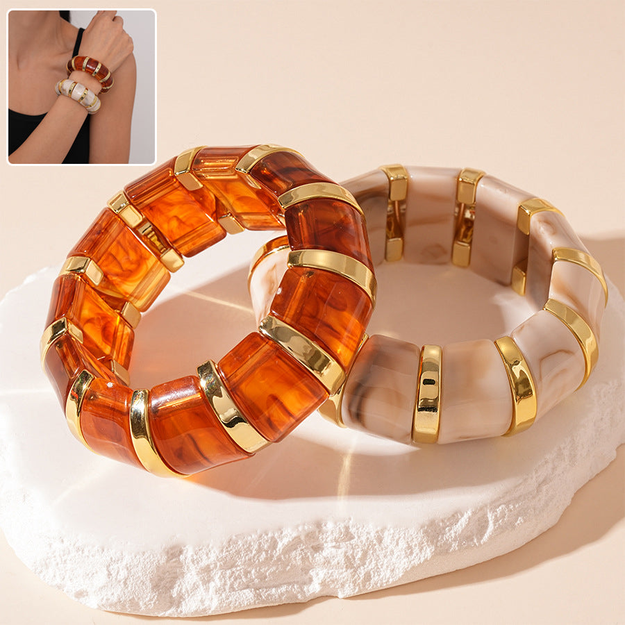 Ins Fashion Acrylic Bracelet Temperament Geometric Jewelry Jewelry DealSniper.net
