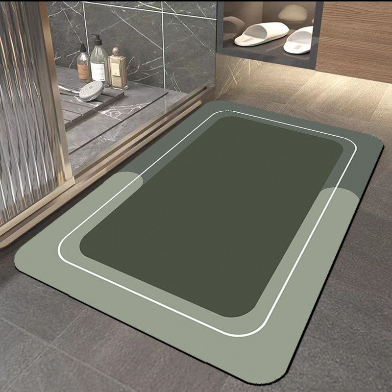 Bathroom Absorbent And Quick-drying Floor Mat House DealSniper.net Green Rectangle 40x60cm