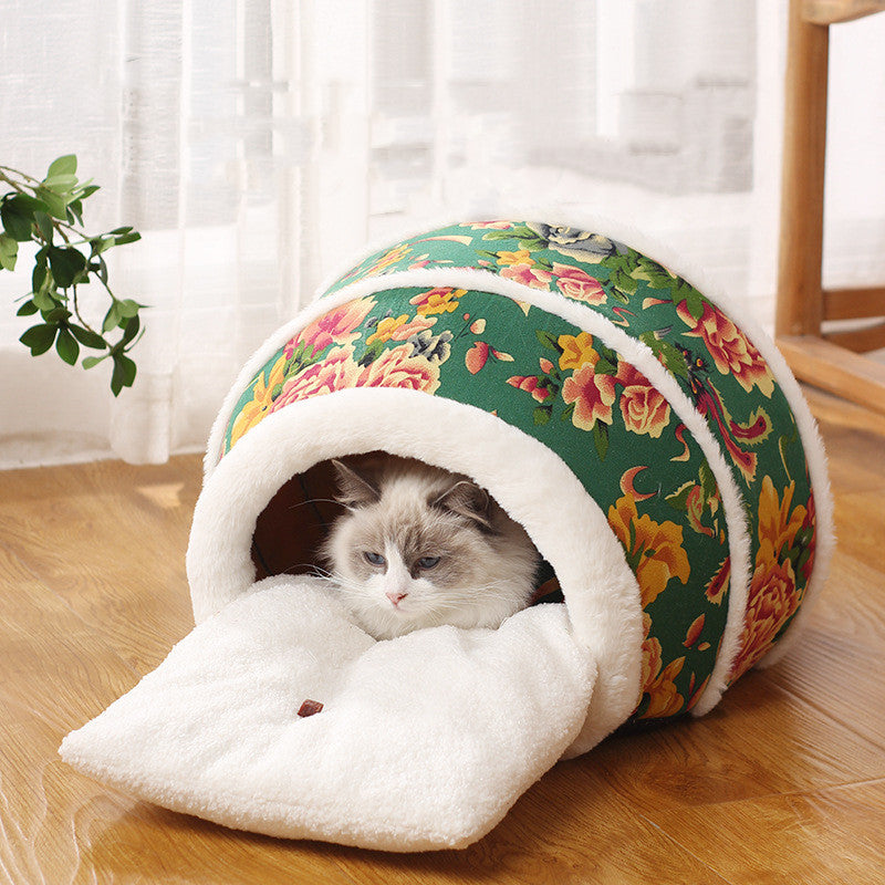 Honey Pot Cat Nest Cartoon Cat Bed House Cave Lounger For Cats