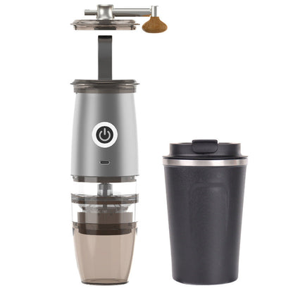 Small Coffee Machine Portable Coffee Bean Grinder Kitchen DealSniper.net Grey Deluxe Edition USB
