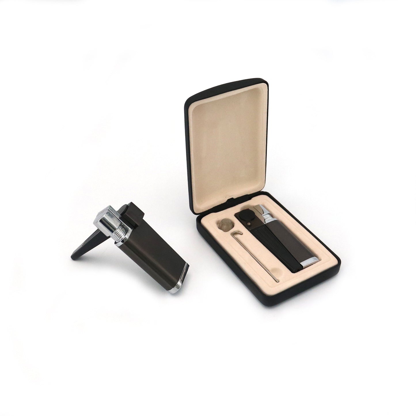 Portable Foldable Mini Pipe Dual Purpose Metal Cap Lighter Gadgets DealSniper.net