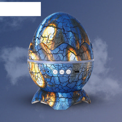 Crack Translucent Dinosaur Egg Bluetooth Speaker Water Ripple Starlight Gadgets DealSniper.net Navy Blue USB