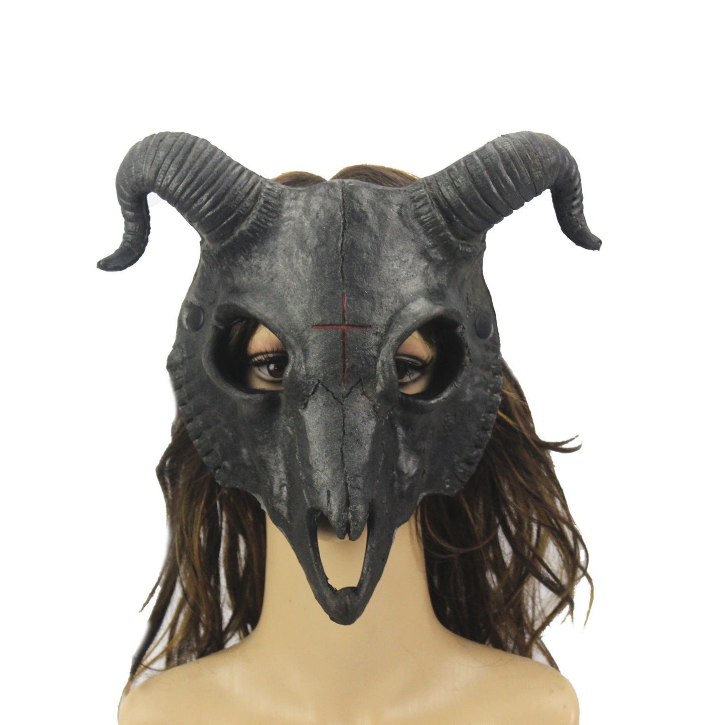 Goat Mask Halloween Party Pu Animals Mask Holidays DealSniper.net Black