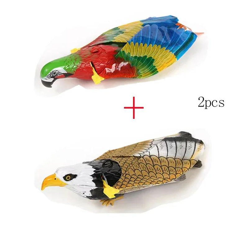 Simulation Bird Cat Interactive Pet Toys Hanging Eagle Flying Pets Gym From House 2pcs