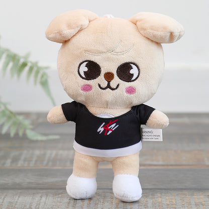 Doll Plush Toy Stray Children Leeknow Hyunjin Gift Kids DealSniper.net Beige Dog 20cm