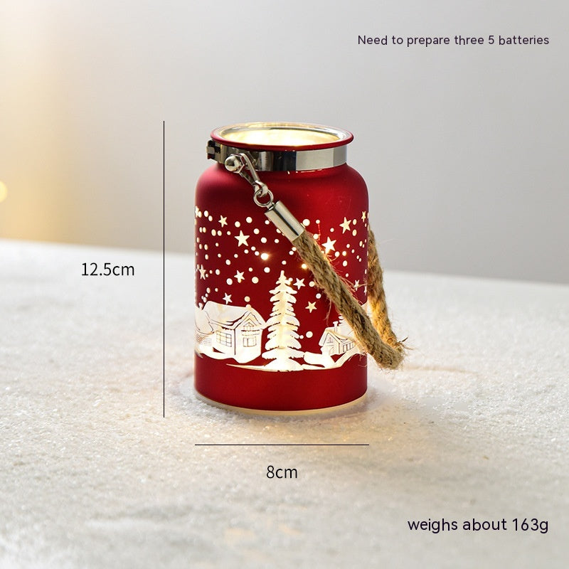 Christmas Luminous Glass Desktop Decoration Holidays dealsniper-net Red With Rope Cup