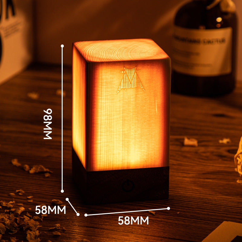 Retro Personality Creative Atmosphere Lamp Picnic Home Decor Gym From House Two small square segments USB
