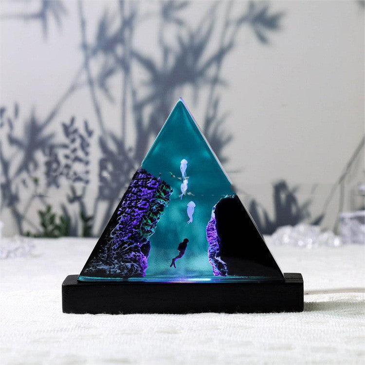 Creative Style Triangle Wooden Small Night Lamp Trench Home Decor DealSniper.net 5W And Below Style 1