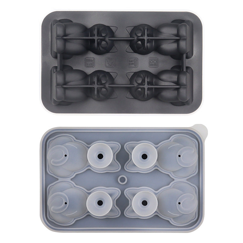 Cat Ice Tray Silicone Mold Household Kitchen DealSniper.net Black Cat Ice Tray