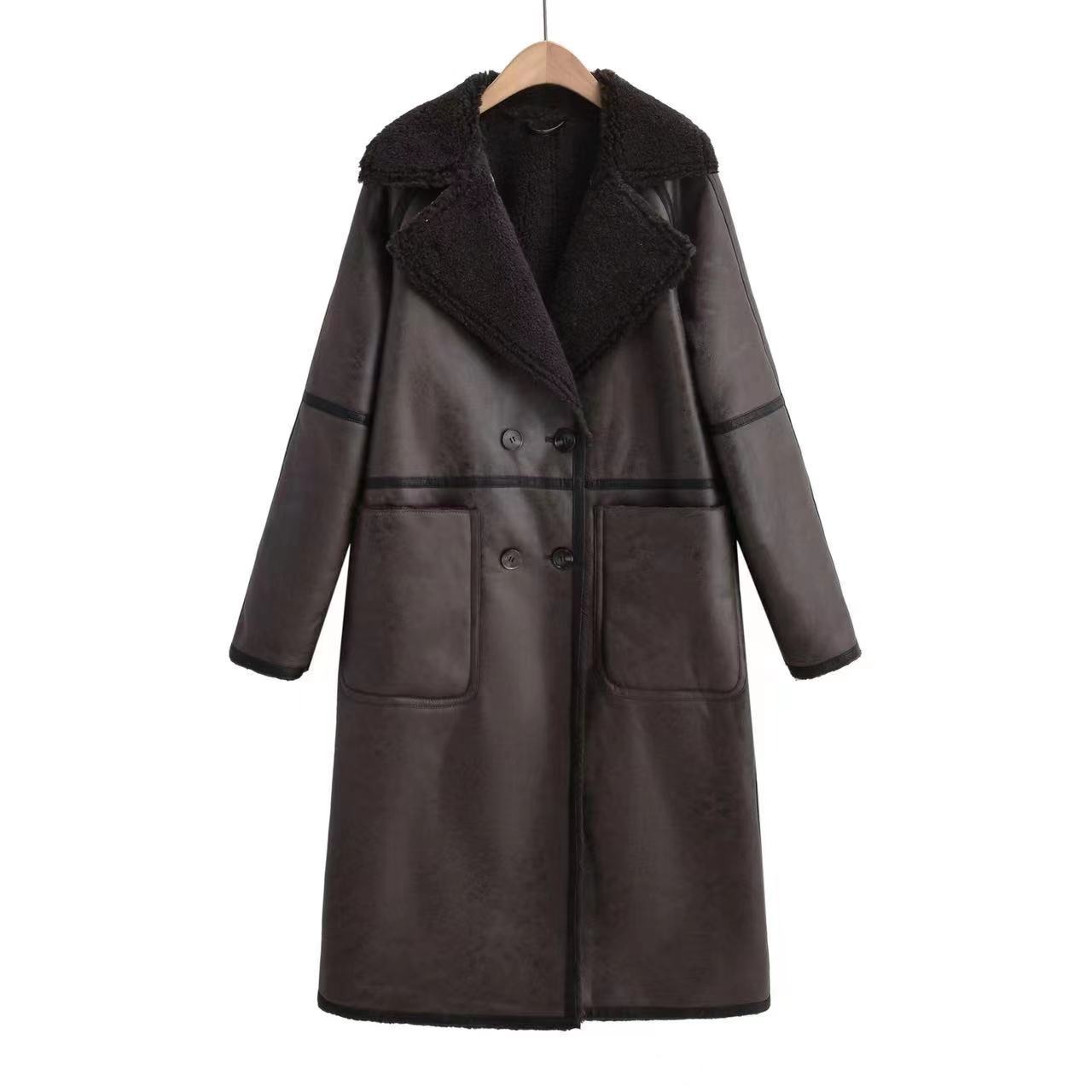 Winter Jacket With Belt Fashion Double Breasted Lapel Windbreaker Women Gym From House