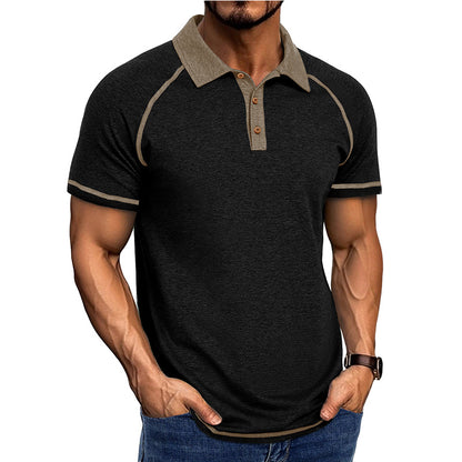 Short-sleeved Lapel T-shirt POLO Bottoming Shirt Men Clothing Men DealSniper.net