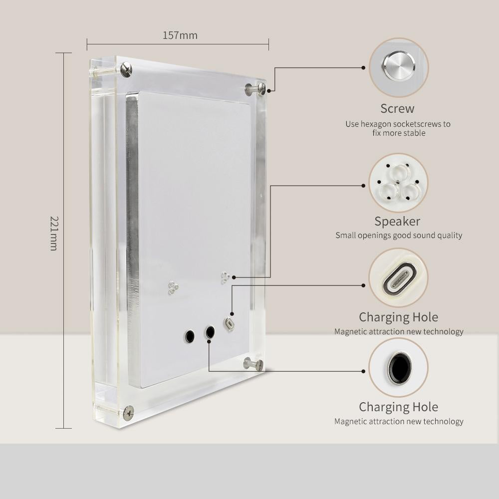 Acrylic Digital Photo Video Frame Battery New Home Decor Gym From House