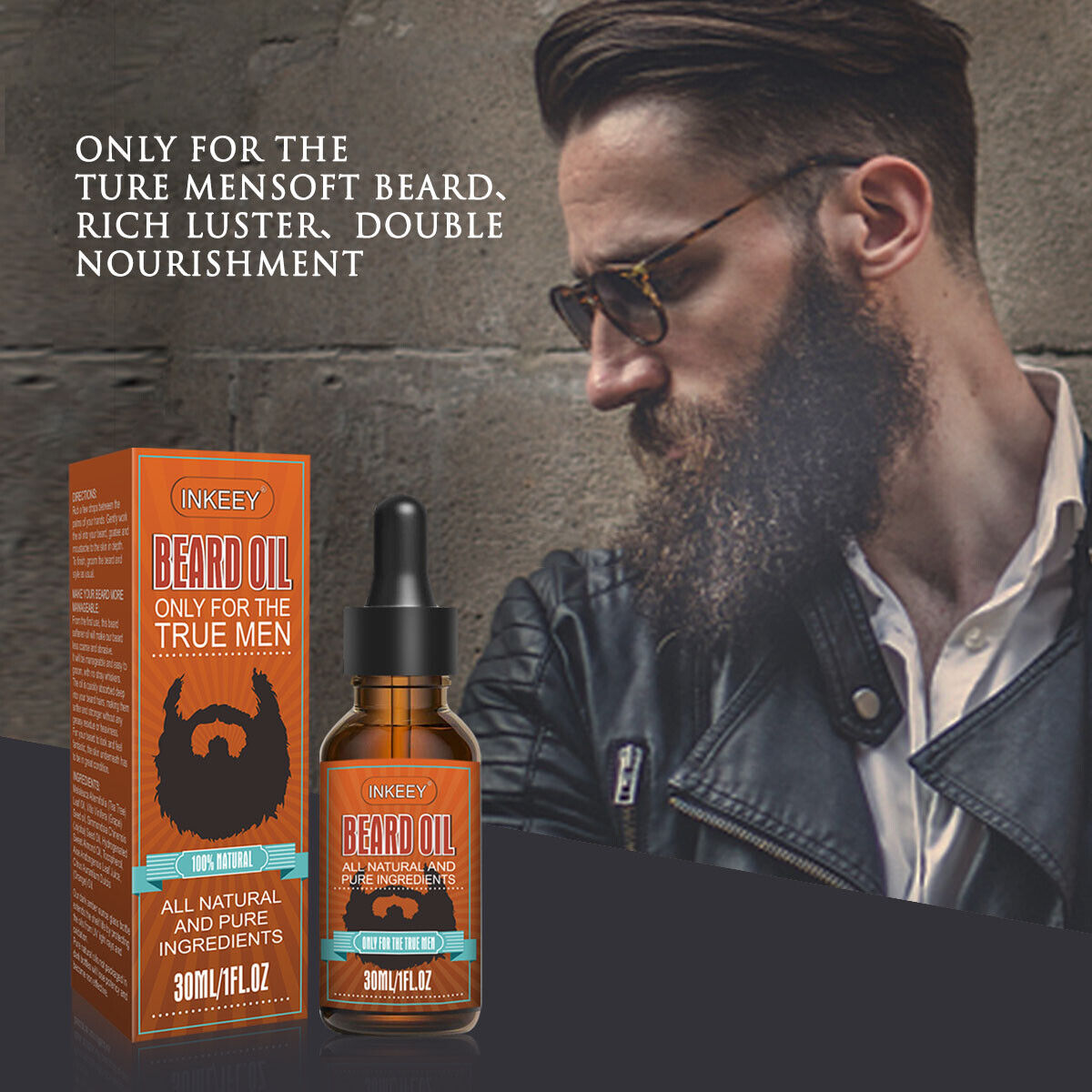 Beard Growth Oil Serum Fast Growing Beard Mustache Facial Hair Grooming For Men Men dealsniper-net