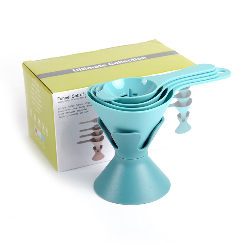 Plastic Funnel Six-in-one Multifunctional Set Kitchen DealSniper.net Nordic cyan Including color box