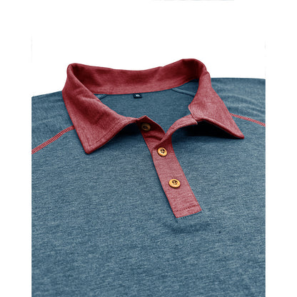 Short-sleeved Lapel T-shirt POLO Bottoming Shirt Men Clothing Men DealSniper.net