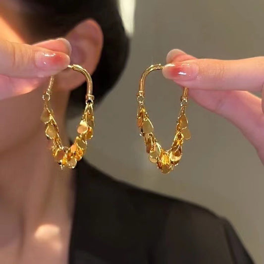 New Light Luxury Hong Kong Style Earrings Retro Sophisticated Jewelry Gym From House Style 1 1 pair