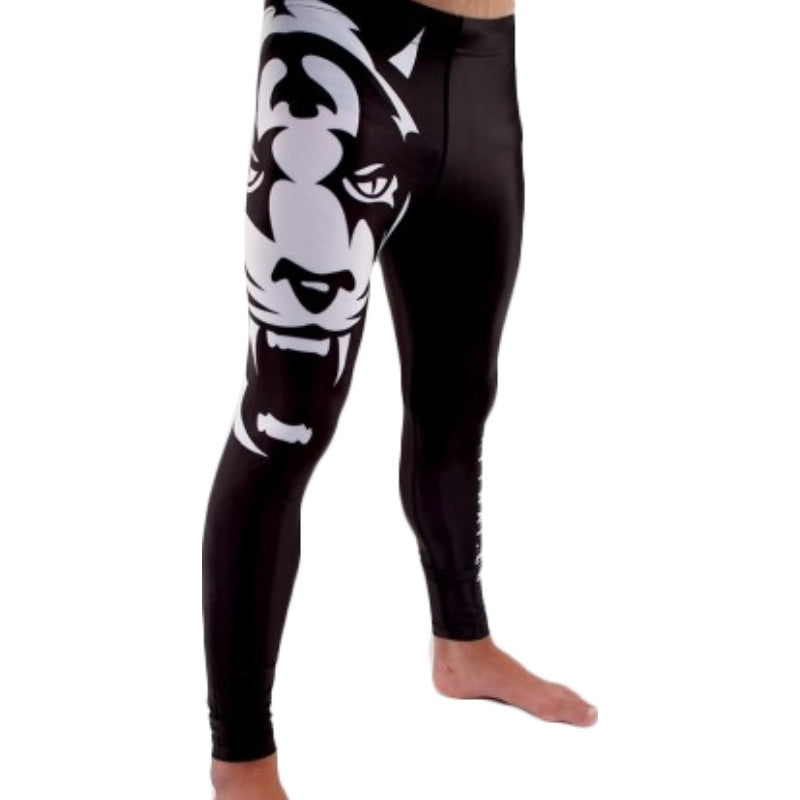 Mens MMA Boxing Tiger breathable and comfortable skinny pants Men dealsniper-net Black 2XL