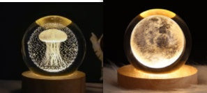Luminous Starry Sky And Planets Moon Moon Crystal Ball Night Lamp
