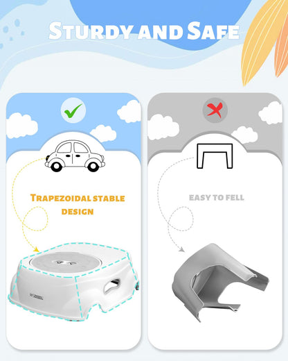 Padded 2-Step Step Stool 2-Step Footstool - Step Stool Non-slip Kitchen Gym From House