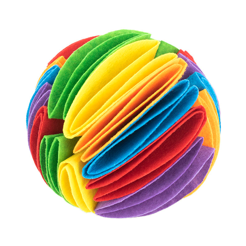 Foldable Dog Snuffle Ball Dog Training Toys Increase IQ Pets dealsniper-net L Rainbow color