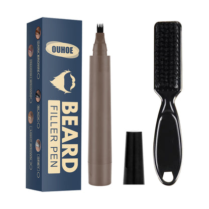 Beard Pencil Filler Beard Filling Pen Kit Barber Pencil With Brush Men dealsniper-net