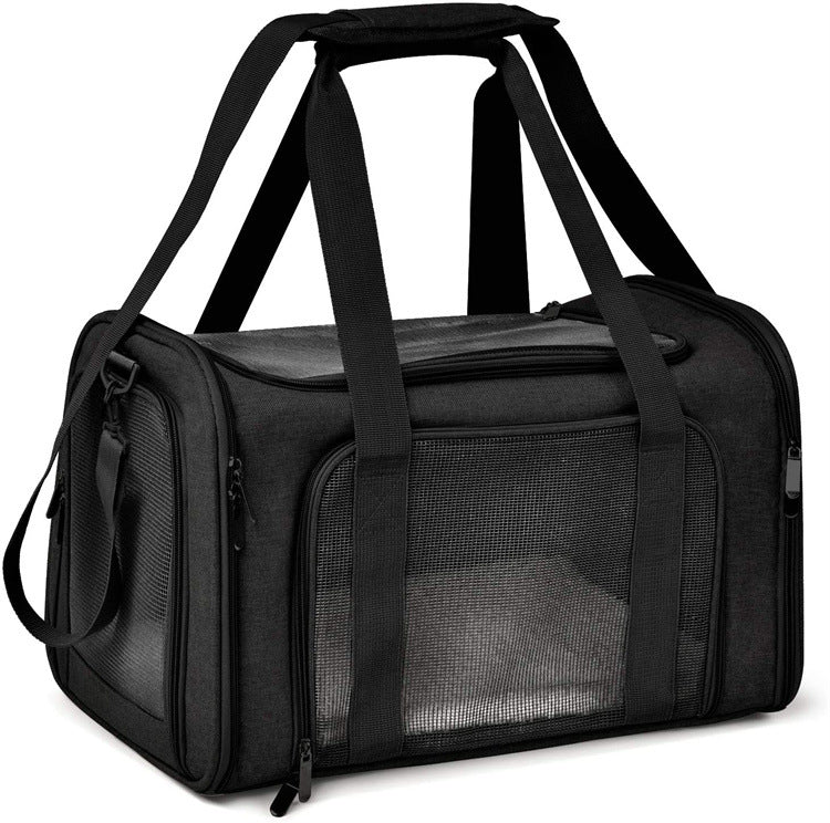 Portable And Breathable Small Dog And Cat Portable Pet Travel Bag Pets Gym From House Black Extra large size