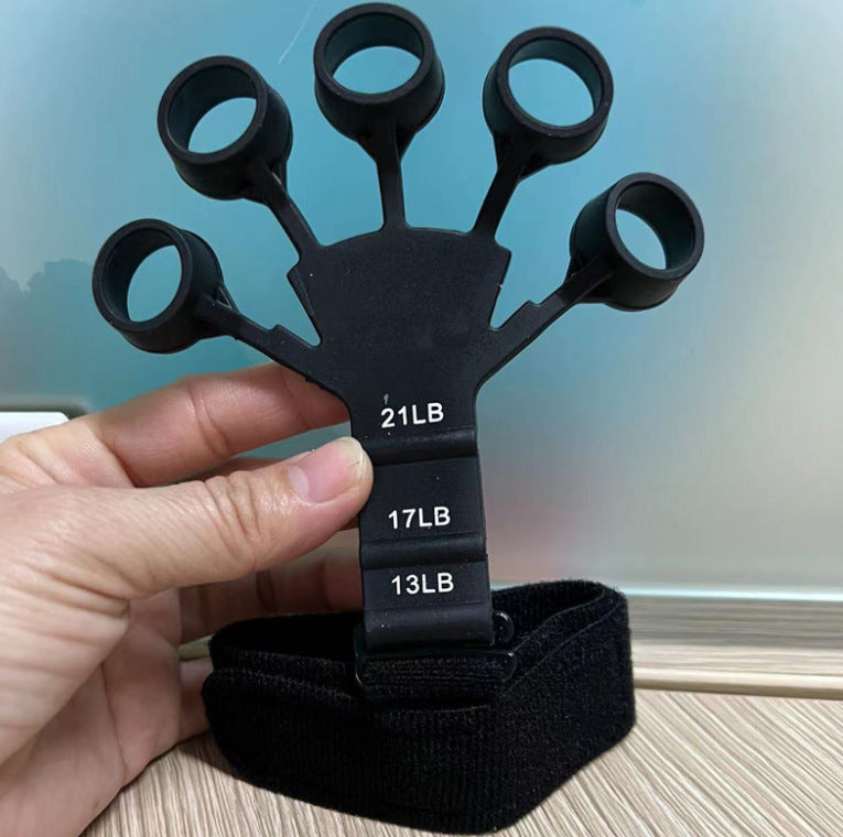 Silicone Grip Device Stretcher Finger Gripper Strength Trainer Sports DealSniper.net Black B 40g