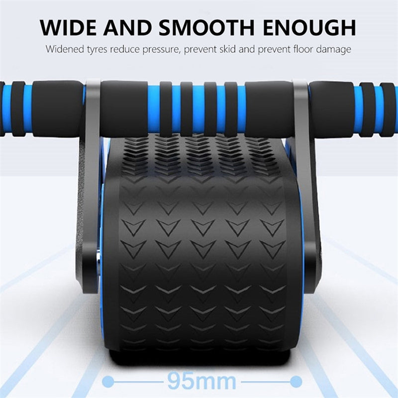 Double Wheel Abdominal Exerciser Women Men Automatic Rebound Sports DealSniper.net