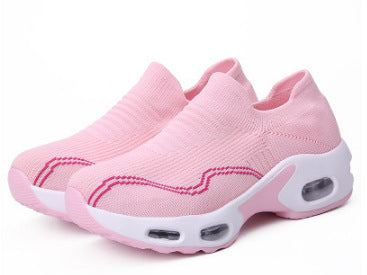 Big Size Fashion Sock Shoes Women Sneakers Breathable Women dealsniper-net Pink 35