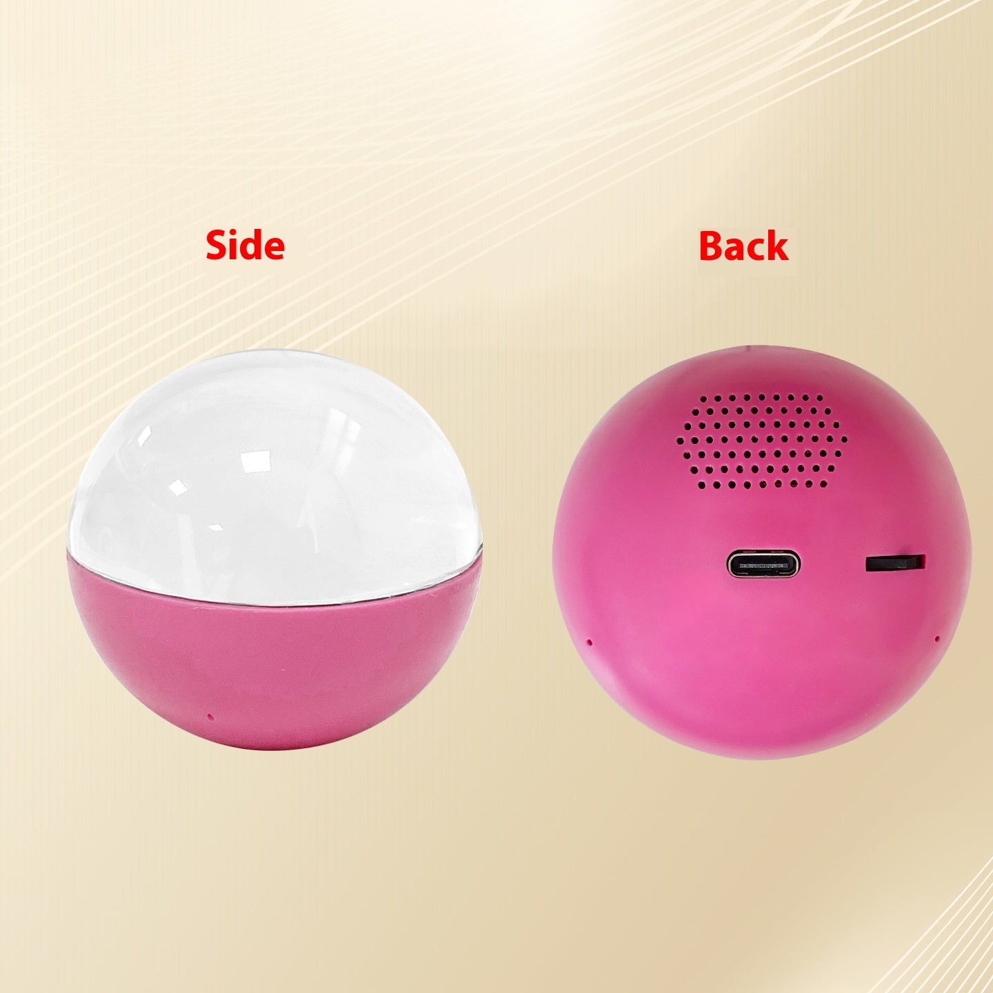 Fashionable And Personalized Electronic Ball Video Player 3D Video Kids null Pink Type C