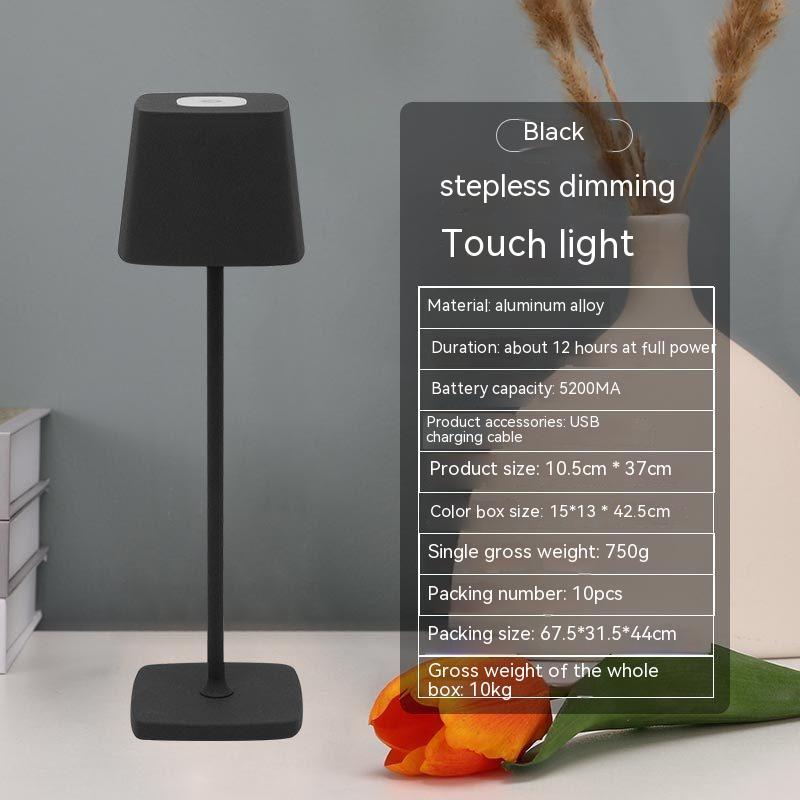 USB Rechargeable Desk Lamp Bedroom Touch Led Lamp Home Decor dealsniper-net Infinite Touch Dimming Black