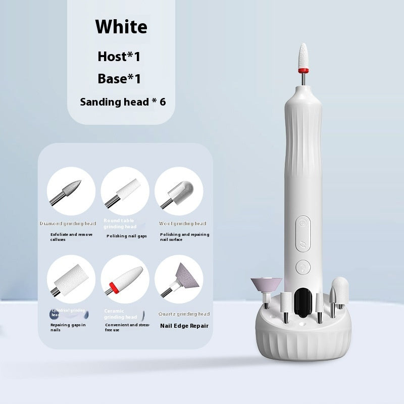 Portable Electric Manicure Nail Piercing Device Beauty DealSniper.net Ivory White