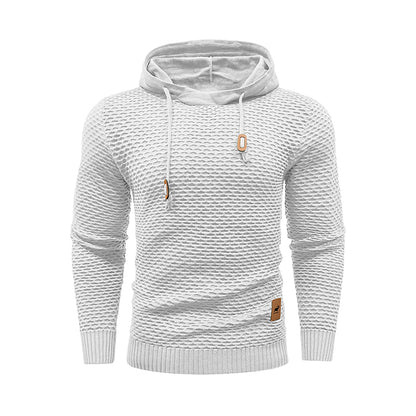 New Style 3D Pattern Outdoor Sports Men Solid Color Casual Hoodies Men dealsniper-net White USA 3XL