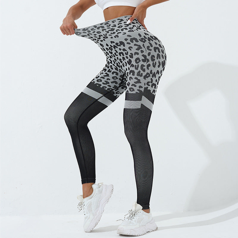 Leopard Print Fitness Pants For Women High Waist Butt Lifting Women Gym From House