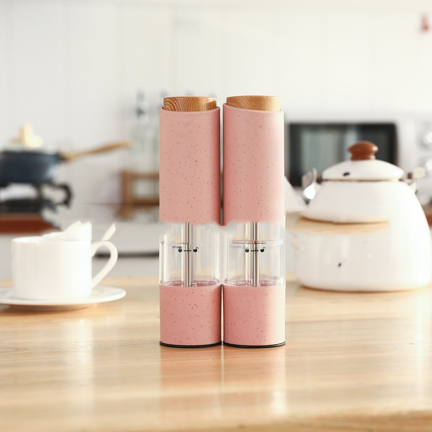 New Wheat Straw Pepper Mill Set Kitchen Gym From House Pink suit