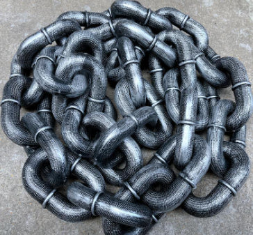 Simulation Iron Chain Props Halloween Haunted House Pets DealSniper.net Large antique silver 1.5 meter