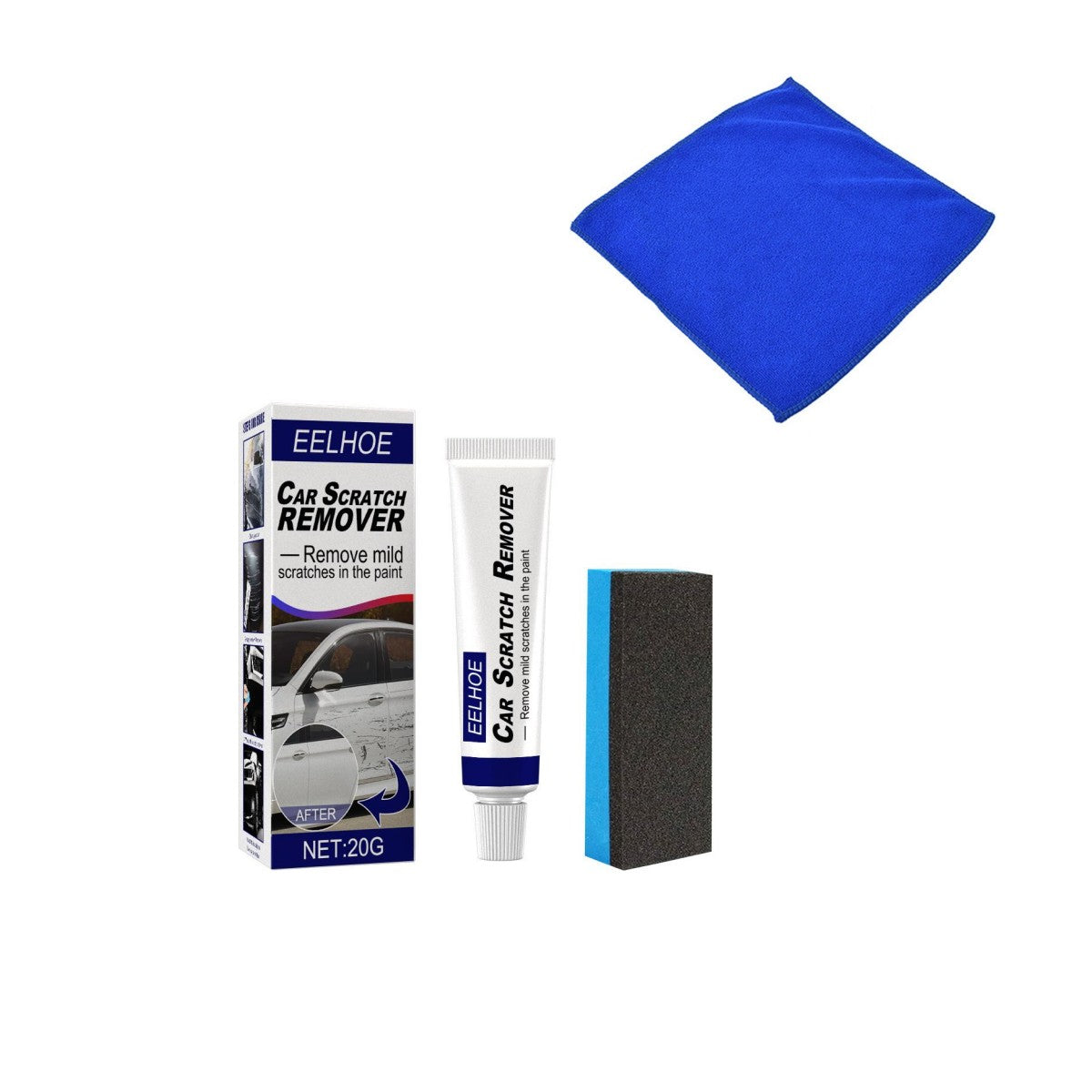 Auto Scratch Repair Tool Car Scratches Repair Polishing Wax Anti Scratch Cream Vehicle dealsniper-net 20g set White