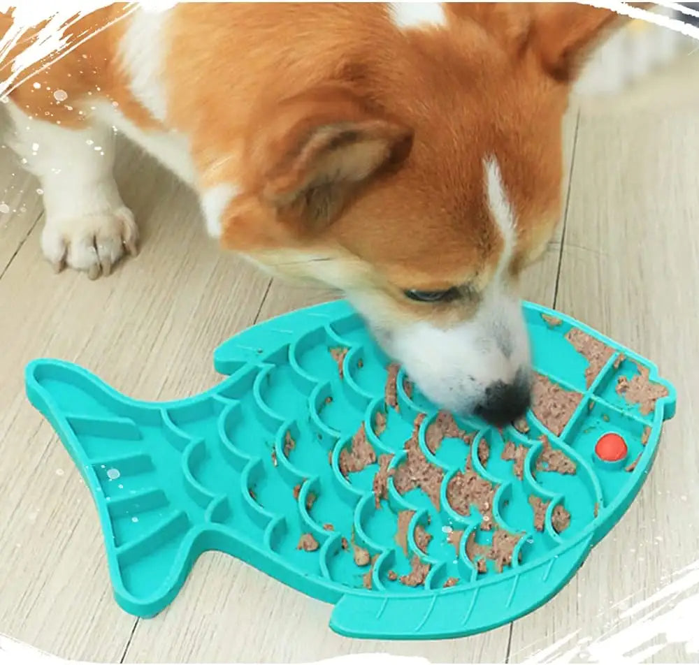 Silicone Lick Mat For Pet Dogs Slow Food Plate Rice Bowl Pets Gym From House
