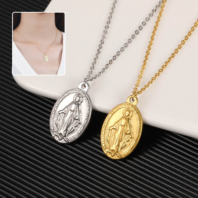 S925 Vintage Cameo Necklace Simple Personality Jewelry dealsniper-net