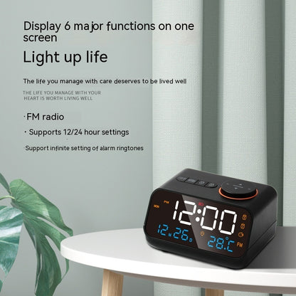 Cross-border Hot Sale LED Voice Control Clock And Humidity Electronics dealsniper-net